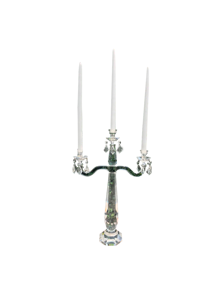 Renta 5 Candelabros Mesa Cristal Italia 3 Velas EL BODEGÓN26
